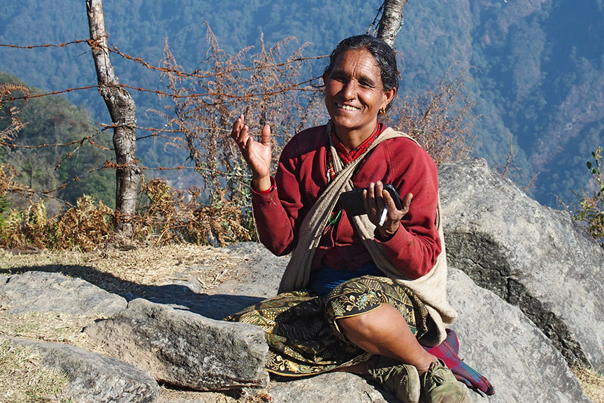 Nepal day hike Himalayas